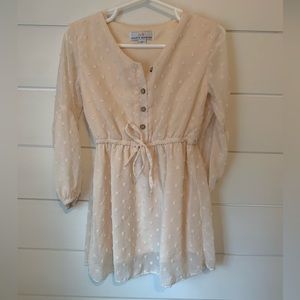 Baileys Blossoms Windsor Dot Dress in Oyster (cream)